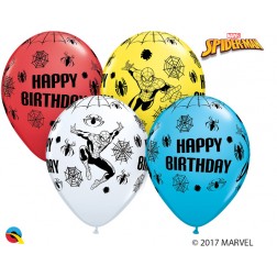 11" Marvel's Spider-Man Birthday Asst. Red, Yellow, White, Robin's Egg Blue (25ct.)