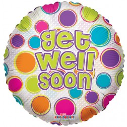 18" SP: Get Well Dots Clear View