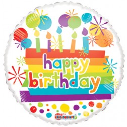 18" SP: SV Happy Birthday Candles Gellibean
