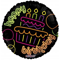 18" SP: BIRTHDAY CUPCAKE NEON GELLIBEAN