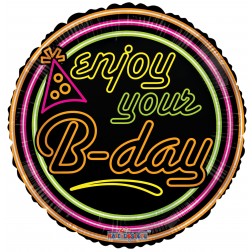 18" SP: ENJOY YOUR B-DAY NEON GELLIBEAN