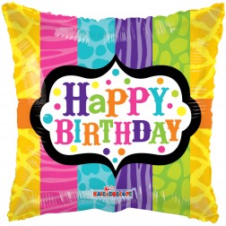 18" SP: ANIMAL PRINT BIRTHDAY GELLIBEAN