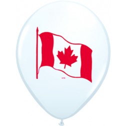 11" Canada Flag White (50ct)