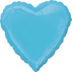  Caribbean Blue Decorator Heart