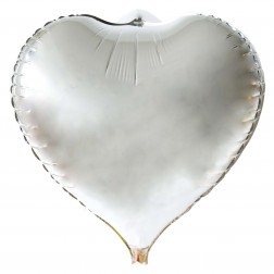 18" 3D Heart Silver