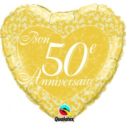 18" Bon 50e anniversaire - Coeurs