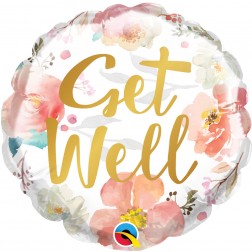 4" GET WELL WATERCOLOR FLORAL