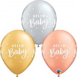 11" Hello Baby Dots (50 ct)