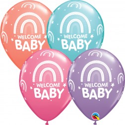 11" Welcome Baby Boho Rainbows (50 ct)