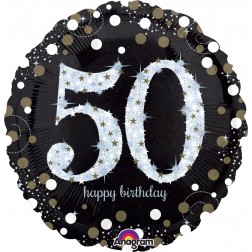 Jumbo Holographic Sparkling Birthday 50