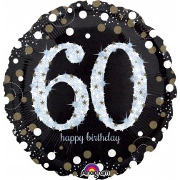 Jumbo Holographic Sparkling Birthday 60
