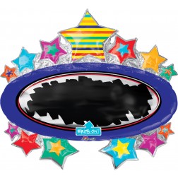 SuperShape Write-On Bright Star Black Board Marquee