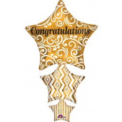 SuperShape Congratulations Stacked Star