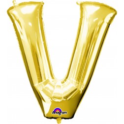 Anagram SuperShape Letter "V" Gold