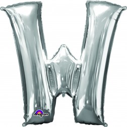 Anagram MiniShape Letter "W" Silver