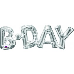 SuperShape Phrase " BDAY" Silver