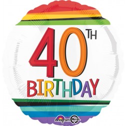 Standard Rainbow Birthday 40