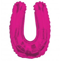 AirFilled: 14" LETTER U HOT PINK