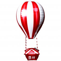 26" Hot Air Balloon Red