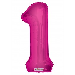 AirFilled: 14" NUMBER 1 HOT PINK