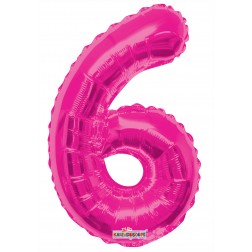 AirFilled: 14" NUMBER 6 HOT PINK