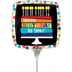 9" HBD Rainbow Cake