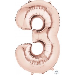 SuperShape Number 3 Rose Gold