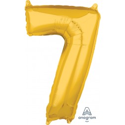Anagram Mid-Size Shape Number "7" Gold 26 Inch
