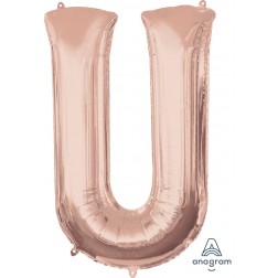 Anagram SuperShape Letter "U" Rose Gold