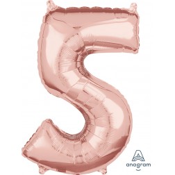 Anagram Mid-Size Shape Number "5" Rose Gold 26 inch