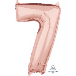 Anagram Mid-Size Shape Number "7" Rose Gold 26 inch