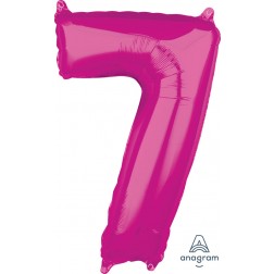 Anagram Mid-Size Shape Number "7" Pink 26 inch
