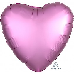 Standard Satin Luxe Flamingo Heart  (Flat)