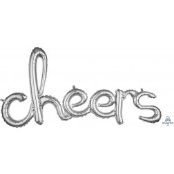 Script Phrase "Cheers" Silver