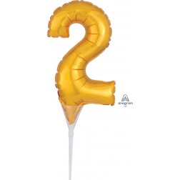 Anagram CI: Cake Pick Numbers Micro Number " 2 " Gold