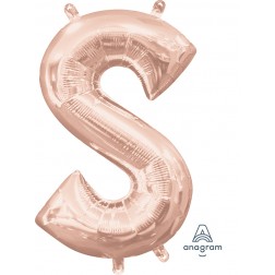 Anagram MiniShape Letter "S" Rose Gold