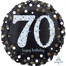 Jumbo Holographic Sparkling Birthday 70