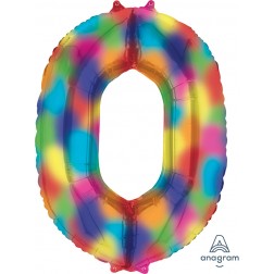 Anagram SuperShape Number 0 Rainbow Splash