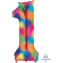 Anagram SuperShape Number 1 Rainbow Splash