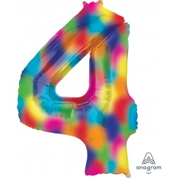 Anagram SuperShape Number 4 Rainbow Splash