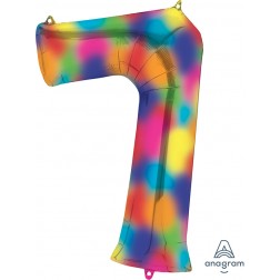 Anagram SuperShape Number 7 Rainbow Splash