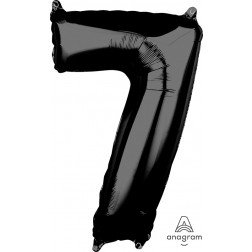 Anagram Mid-Size Shape Number "7" Black 26 inch