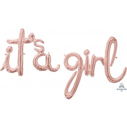 CI: Script Phrase It's A Girl Rose Gold