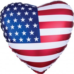 Standard Satin Infused Heart Flag  S40