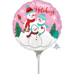 9" Happy Holidays Snow Family