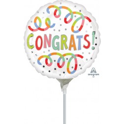 9" Congrats Swirls