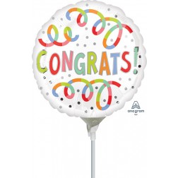 4" Congrats Swirls