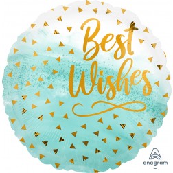 Standard Best Wishes Gold Confetti