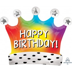 SuperShape Birthday Satin Rainbow Crown