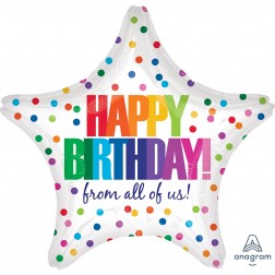 Standard Star Happy Birthday From All of Us Dots